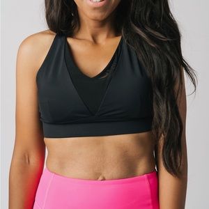 ZYIA Black Adjustable Mesh Bra